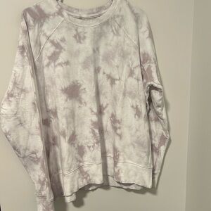 NWOT Athleta White Purple Long Sleeve Pullover Size 1X